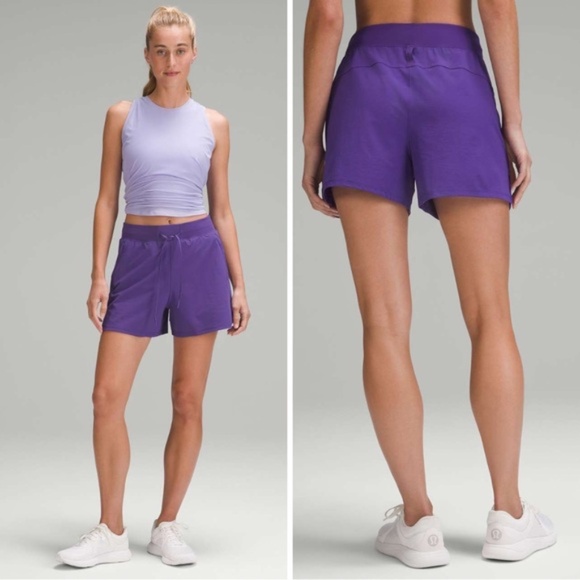 lululemon athletica Pants - Lululemon License to Train High-Rise Short 4" Size 8 Petrol Purple